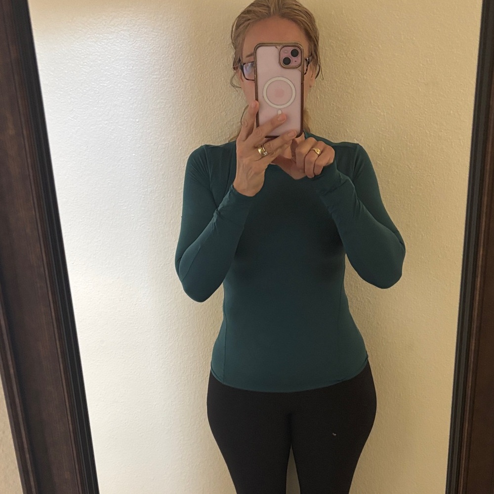 lululemon athletica Deep Teal Wandermost Ultra Soft Nulu Crew Neck long sleeve
